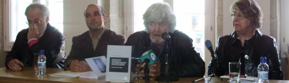 Na presentación (de esquerda a dereita), Luciano Varela, Luis Villares Naveira, Xosé Manuel Beiras e María do Carme García Negro