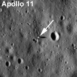 O módulo Eagle, no Mar da Tranqulidade, captado polo LRO / NASA