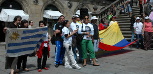 Na marcha deixáronse ver bandeiras de diferentes países