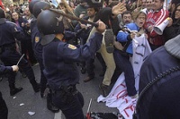 Algunhas protestas dos traballadores acabaron en carga / Foto: Jaume